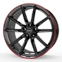 Borbet LX18 black glossy rim red
