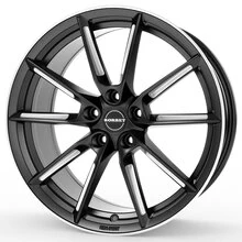Borbet LX18 black matt silver spoke rim