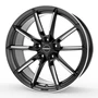 Borbet LX19 black matt silver spoke rim